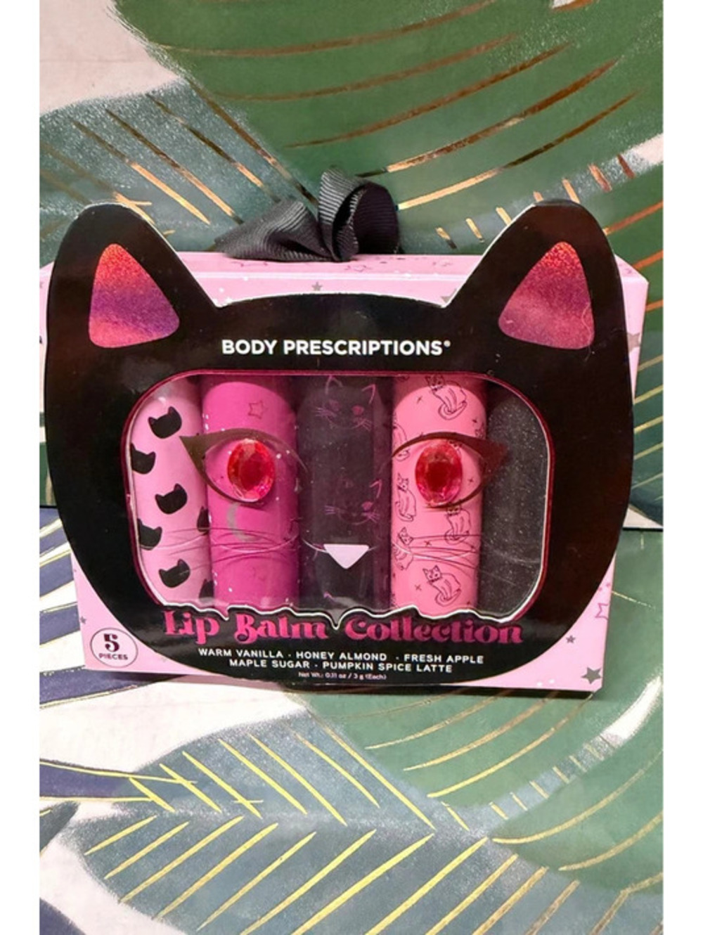 Body Prescriptions Cat Lip Balm Collection 5 Piece Fall Flavors Gift Set